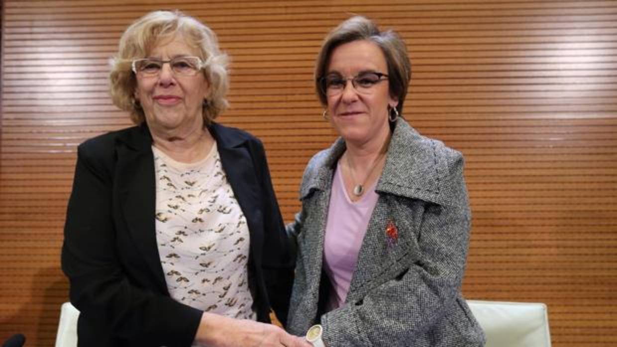 Manuela Carmena y Purificación Causapié