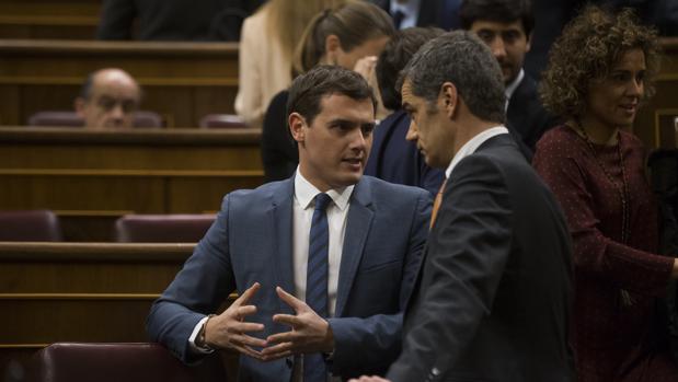 Albert Rivera y Toni Cantó, en el Congreso, en una imagen de archivo