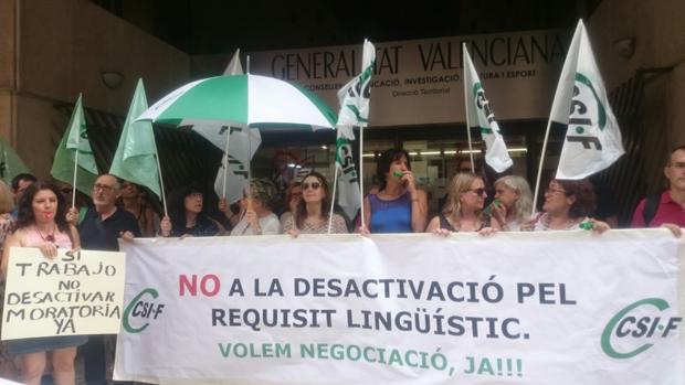 Imagen de una concentración realizada este martes en Alicante