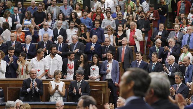 Pablo Casado califica de «espectáculo penoso» la actitud de Podemos en el Congreso