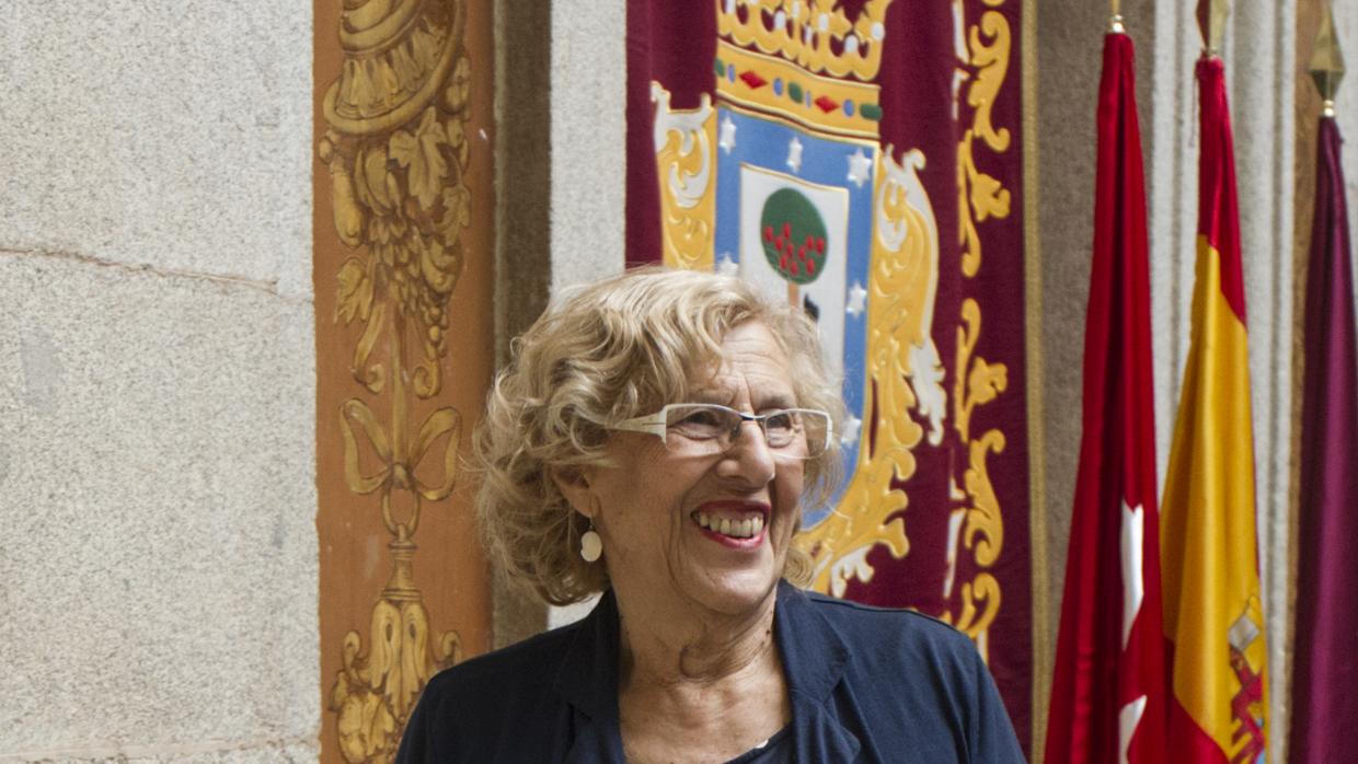 Manuela Carmena, ayer, en un acto de Educación