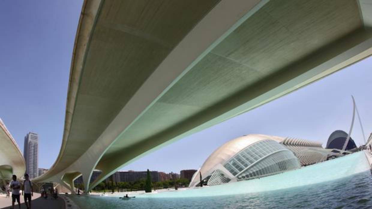 Imagen de la Ciudad de las Artes y las Ciencias tomada este miércoles