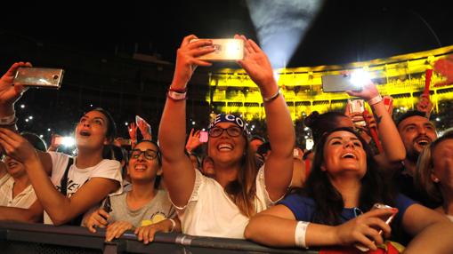 Imagen del concierto de este sábado de David Bisbal en Alicante