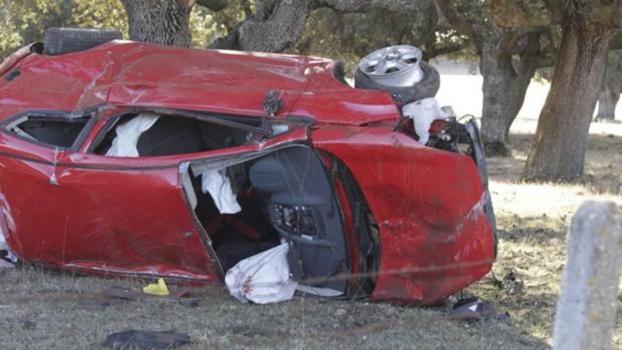 El accidente de un turismo en una carretera de Salamanca