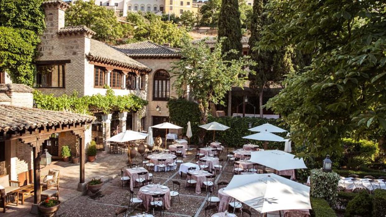 Jardines de la actual Hacienda del Cardenal, famoso hostal toledano