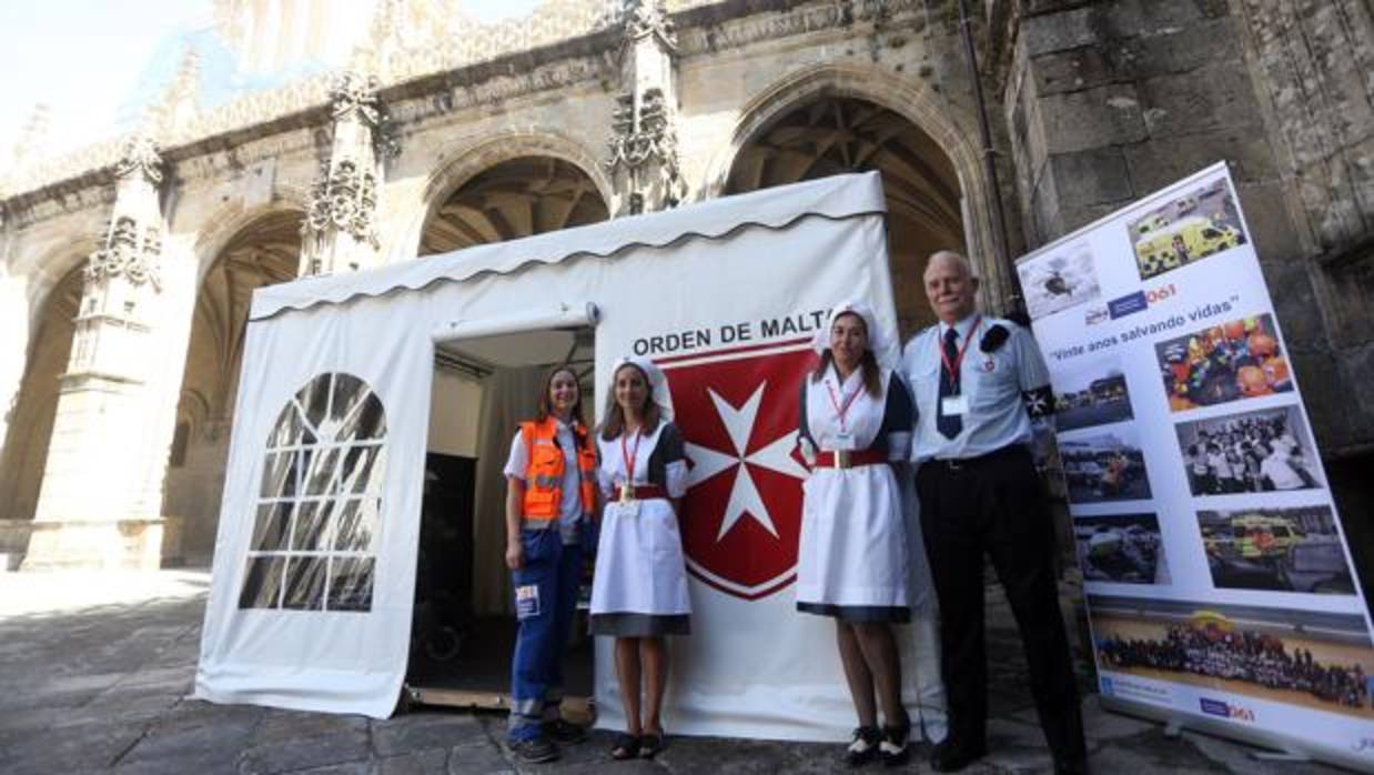 Puesto de socorro de la Orden de Malta en la Catedral de Santiago