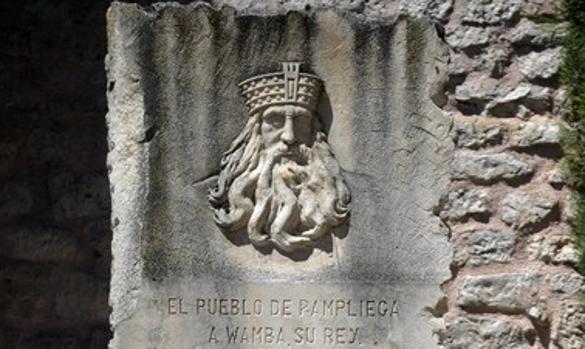 Monumento dedicado a Wamba en Pampliega (Burgos)