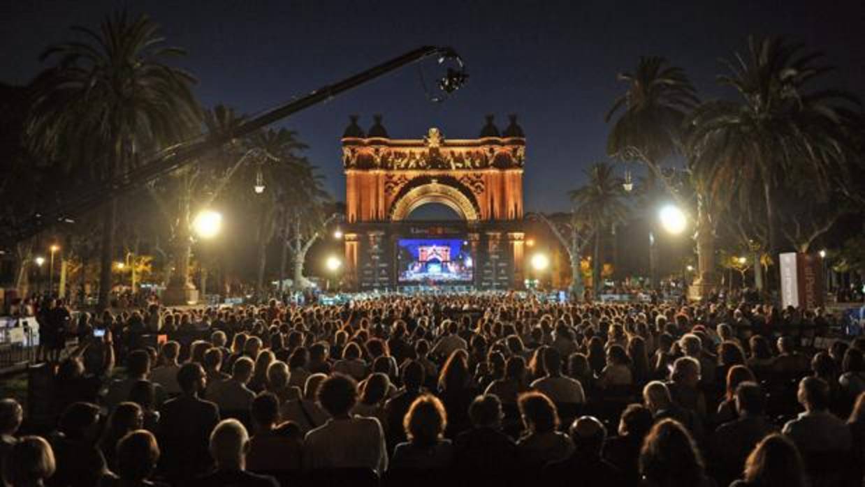 La retransmisión, en el Arc del Triomf de Barcelona