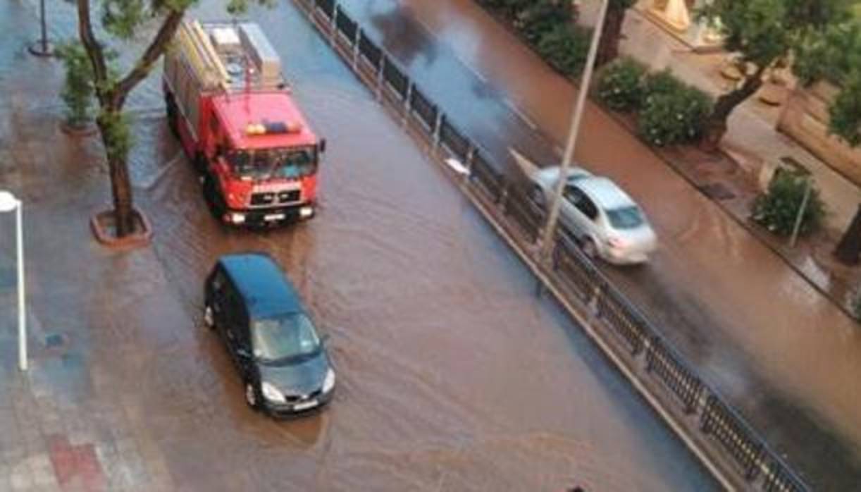 Imagen de la tromba de agua caída en Toledo capital el 2 de junio