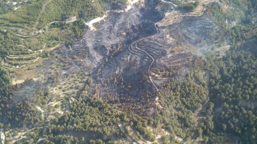 Imagen de la zona afectada