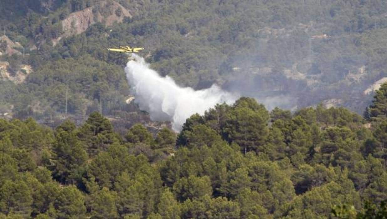 Imagen de archivo del incendio de Guadalest