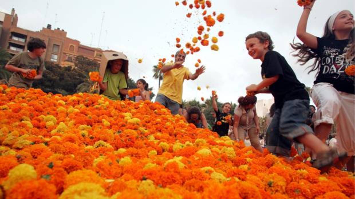 Imagen de archivo de la Batalla de Flores de Valencia