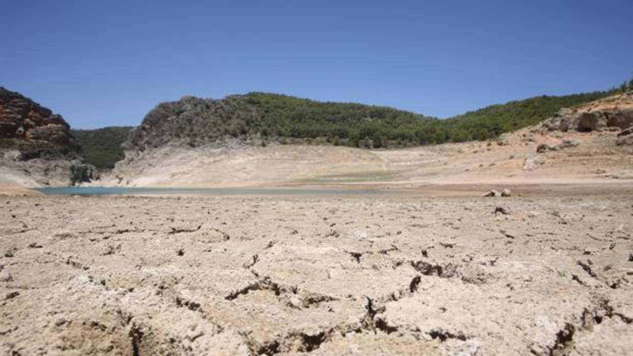 Situación del embalse de Entrepeñas en julio de 2017