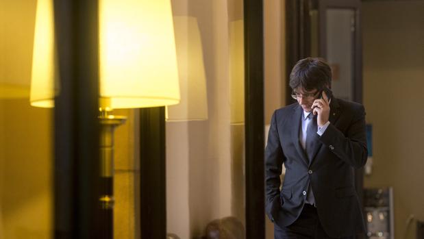 El presidente de Cataluña, esta semana en los pasillos del Parlamen