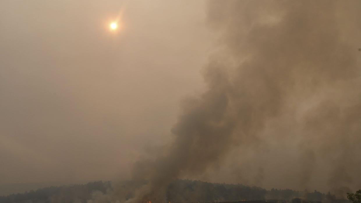 Incendio forestal en Encinedo (León)