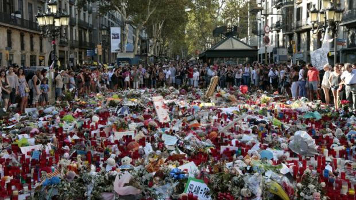 Imagen de las Ramblas tras el atentado