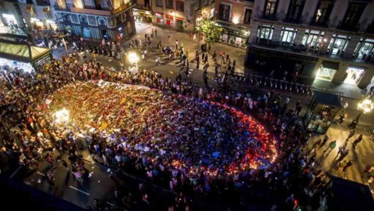 Manifestación del sábado 26 de agosto en Barcelona por los atentados