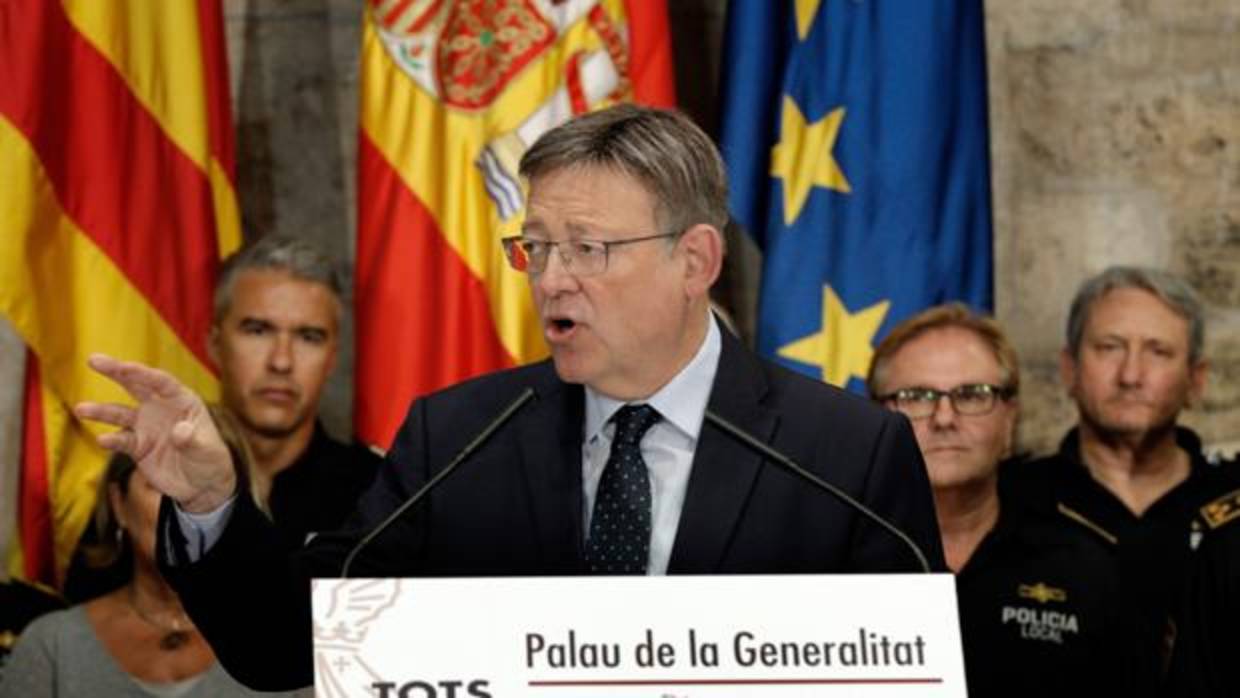 Imagen de Ximo Puig este jueves en el Palau de la Generalitat