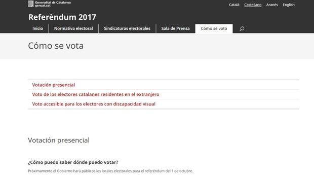 El Govern lanza la web del referéndum y avisa que será «obligatorio, no voluntario» acudir a la mesa electoral si te toca