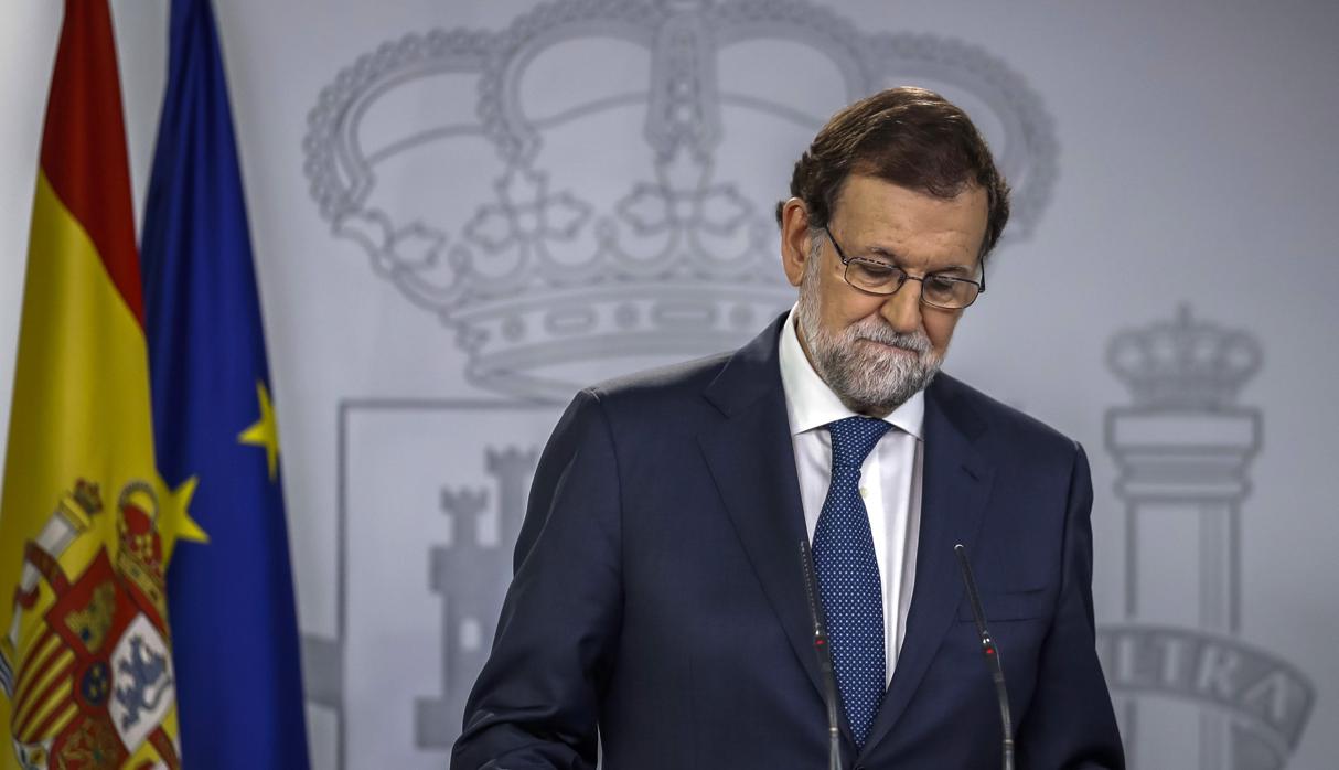 Mariano Rajoy durante su comparecencia