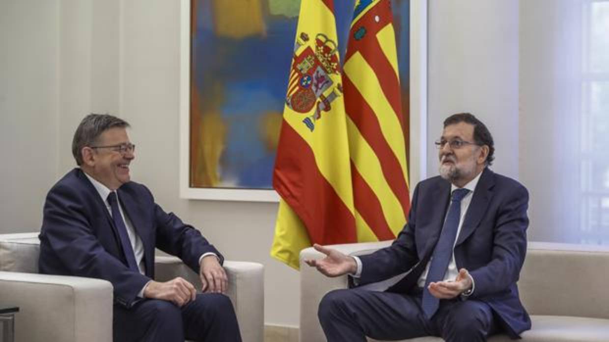 Imagen de la reunión entre Ximo Puig y Mariano Rajoy este jueves