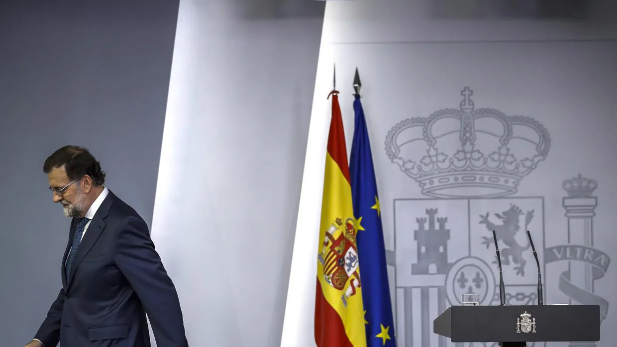 Mariano Rajoy, tras comparecer ante los medios