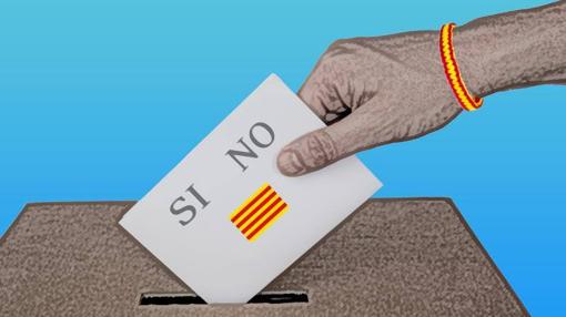 Imagen simbólica del referéndum de «autodeterminación» catalán