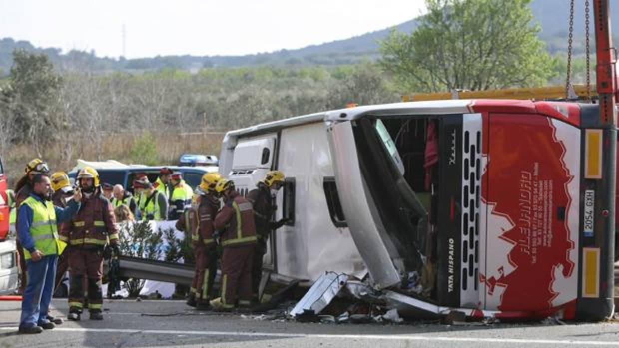 El accidente se produjo en la AP-7 a su paso por Freginals (Tarragona)