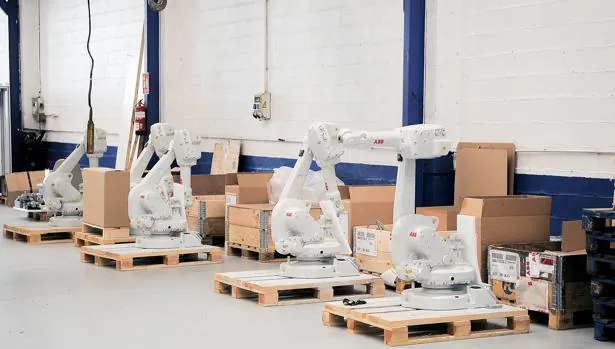 Robots en las instalaciones de Unimate Robótica en Vigo