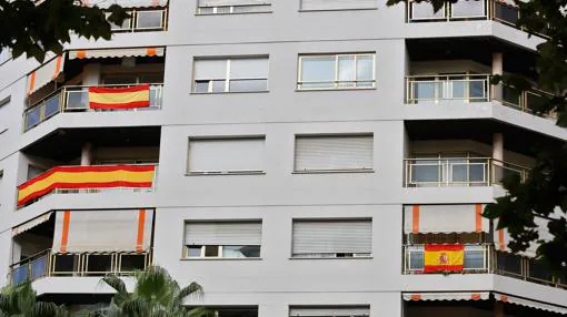 Imagen tomada este martes en un edificio del centro de Valencia