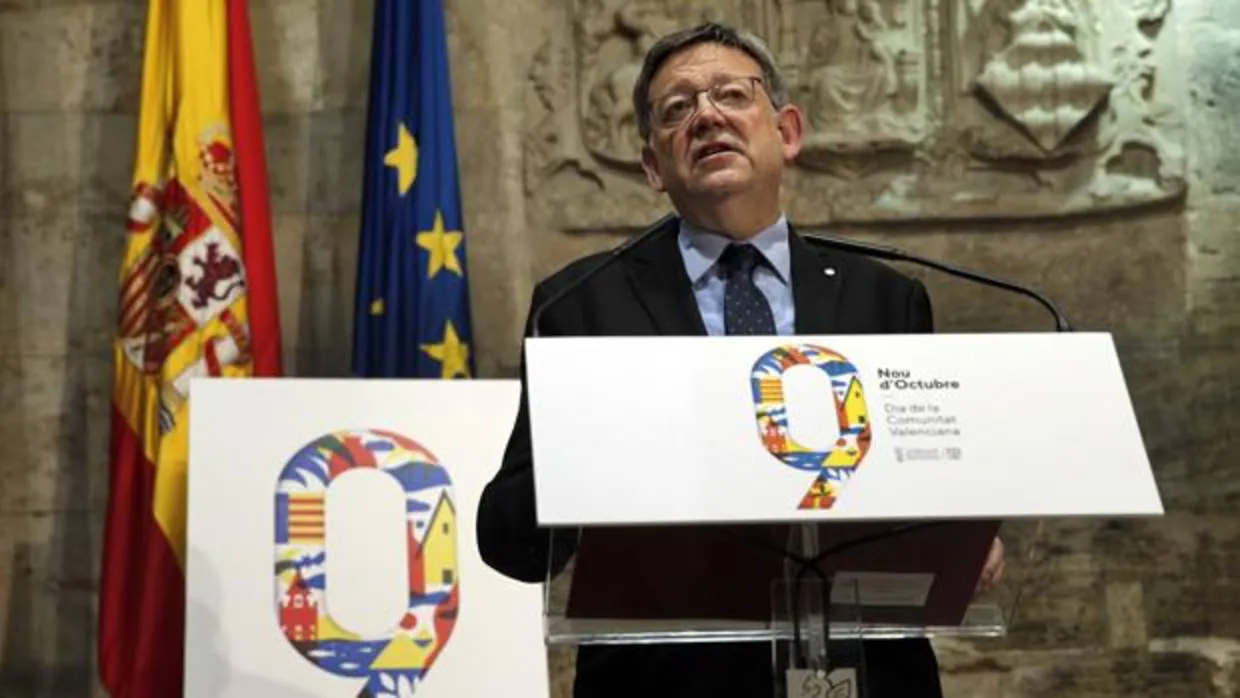 Imagen del presidente de la Generalitat durante la presentación de los actos con motivo del 9 de octubre