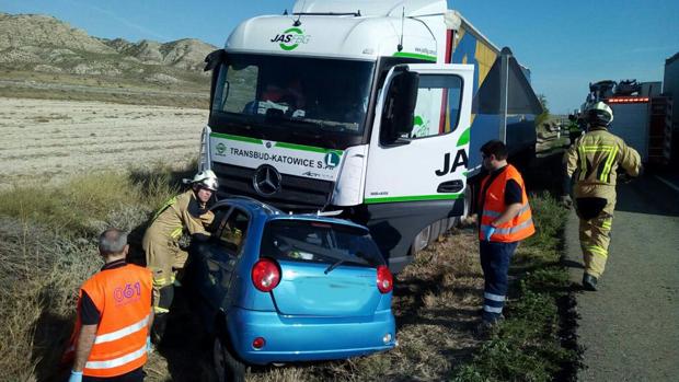 Una mujer de 66 años muere en otro choque frontal en el tramo sin desdoblar de la N-II