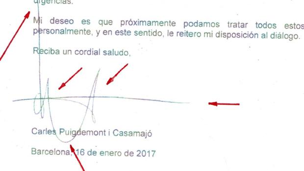 La firma de Puigdemont: «Confusionismo mental e ideas irrealizables»