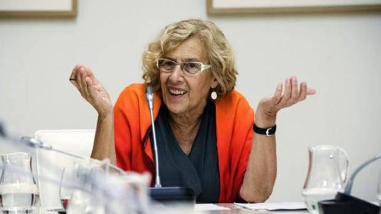 La alcaldesa de Madrid, Manuela Carmena, en un acto público