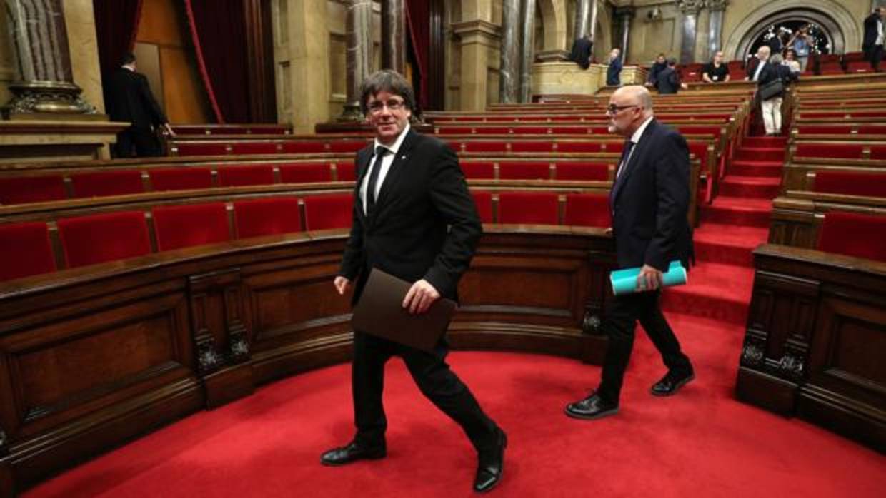 Carles Puigdemont, ayer