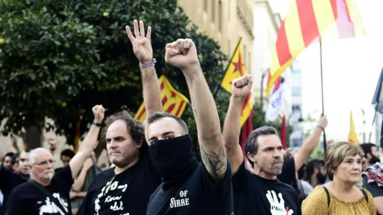 Imagen de la manifestación celebrada este lunes en Valencia