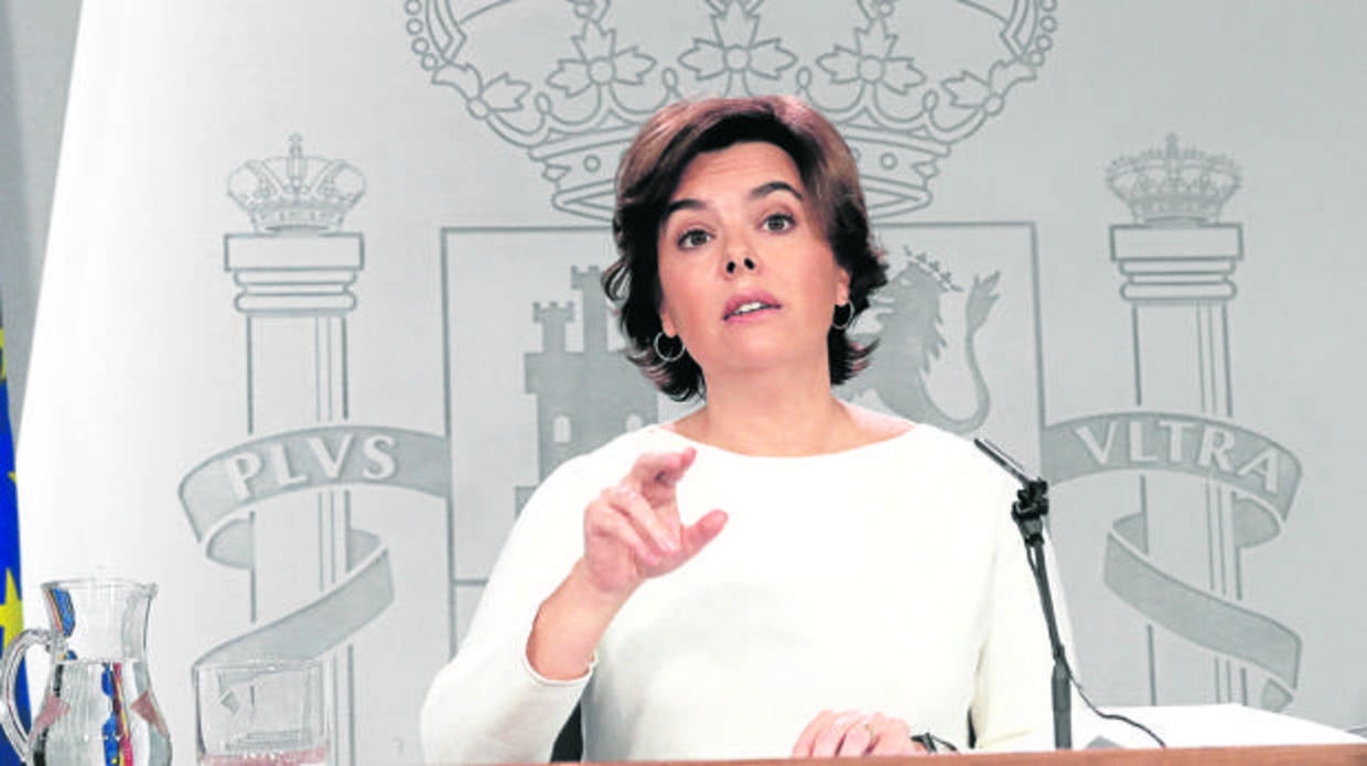 La vicepresidenta del Gobierno, Soraya Sáenz de Santamaría