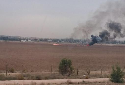 El F-18 siniestrado en Torrejón perdió fuerza y no pudo concluir la maniobra de despegue