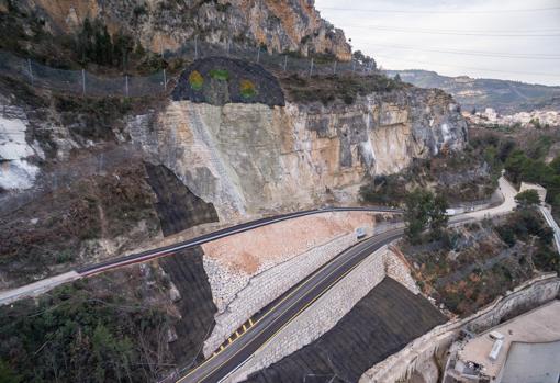 Ladera donde se han producido los desprendimientos en los últimos años