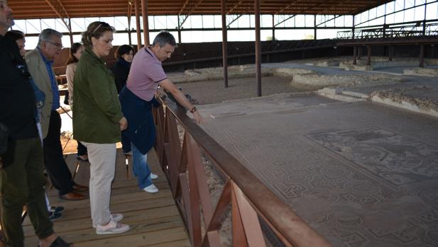 Mosaicos del parque arqueológico de Carranque vuelven a lucir sus colores