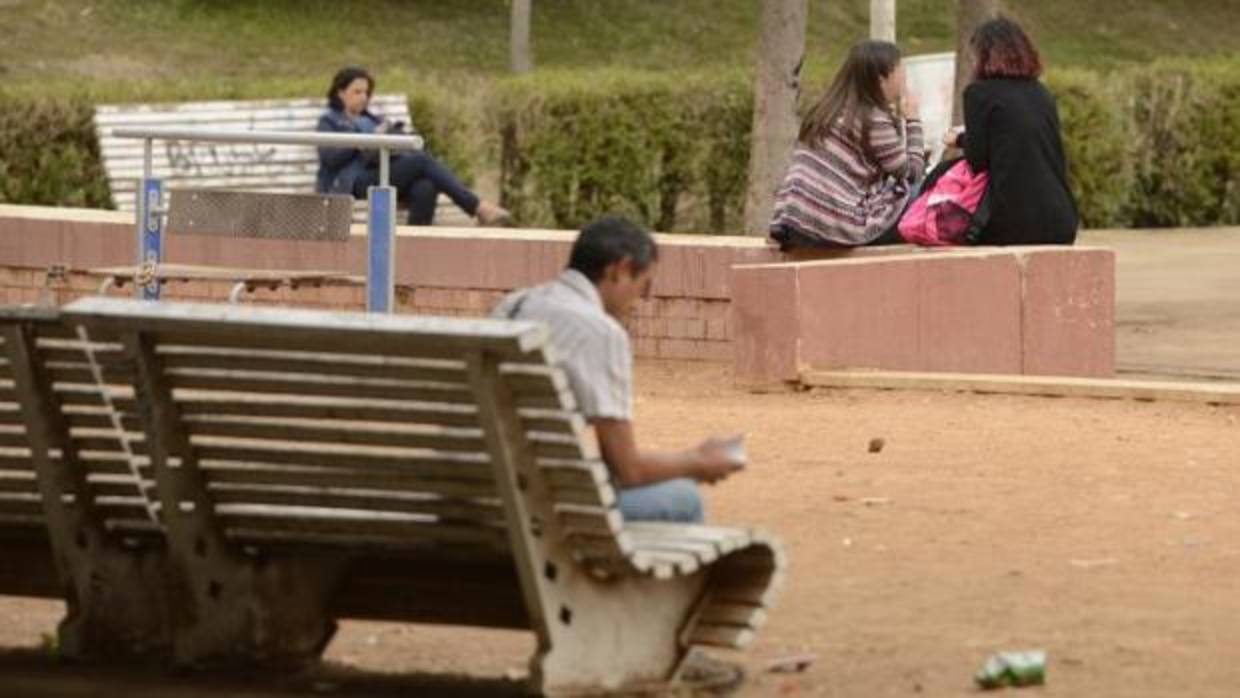 Parque de La Vaguada ayer, donde se instaló el recinto ferial