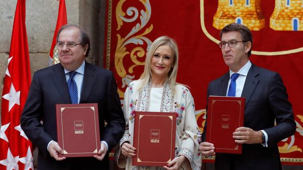 Feijóo, Herrera y Cifuentes se unen en defensa del estado de las autonomías