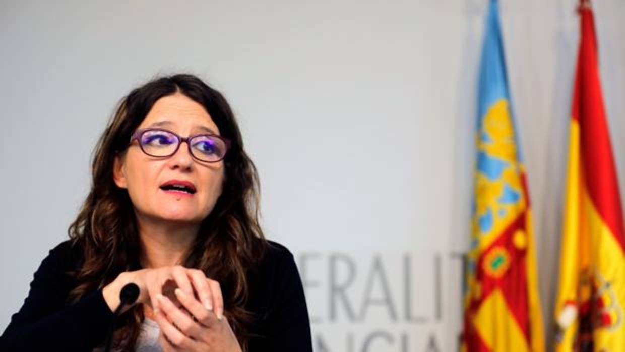 Mónica Oltra, en la rueda de prensa dle pleno del Consell
