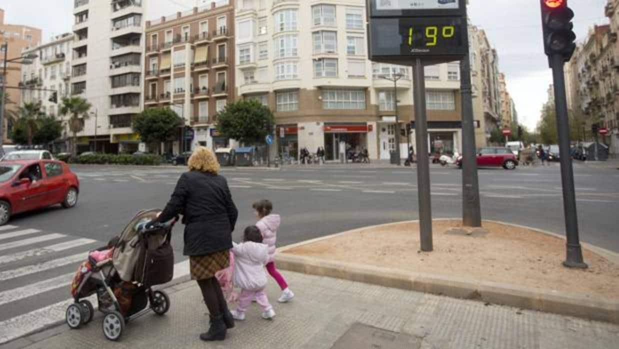 Las temperaturas máximas no superarán los 19 grados en Valencia