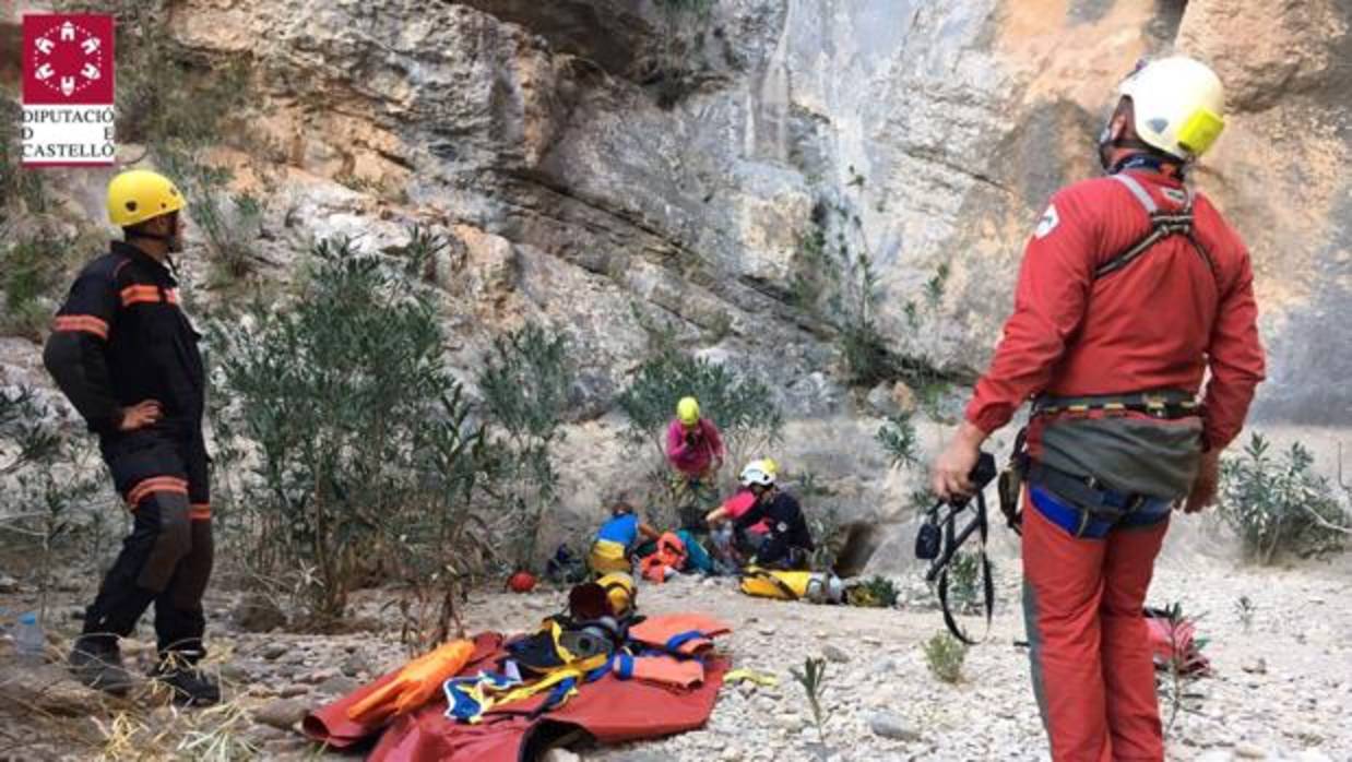 Momento del rescate del escalador