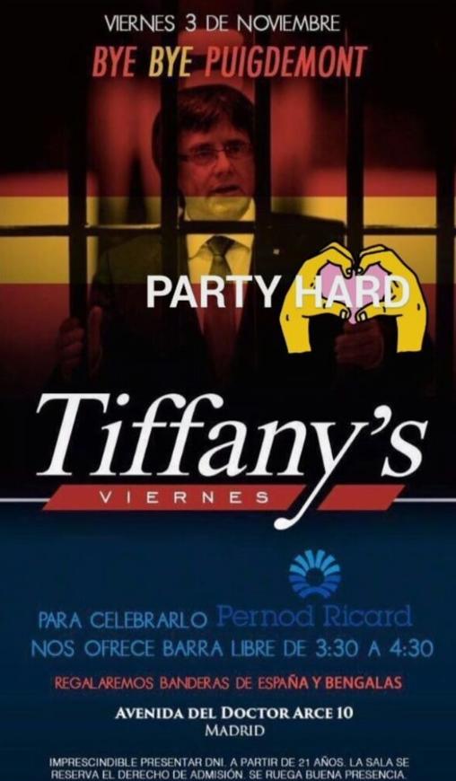 Cartel completo de la fiesta de Tiffany's, celebrada el pasado viernes