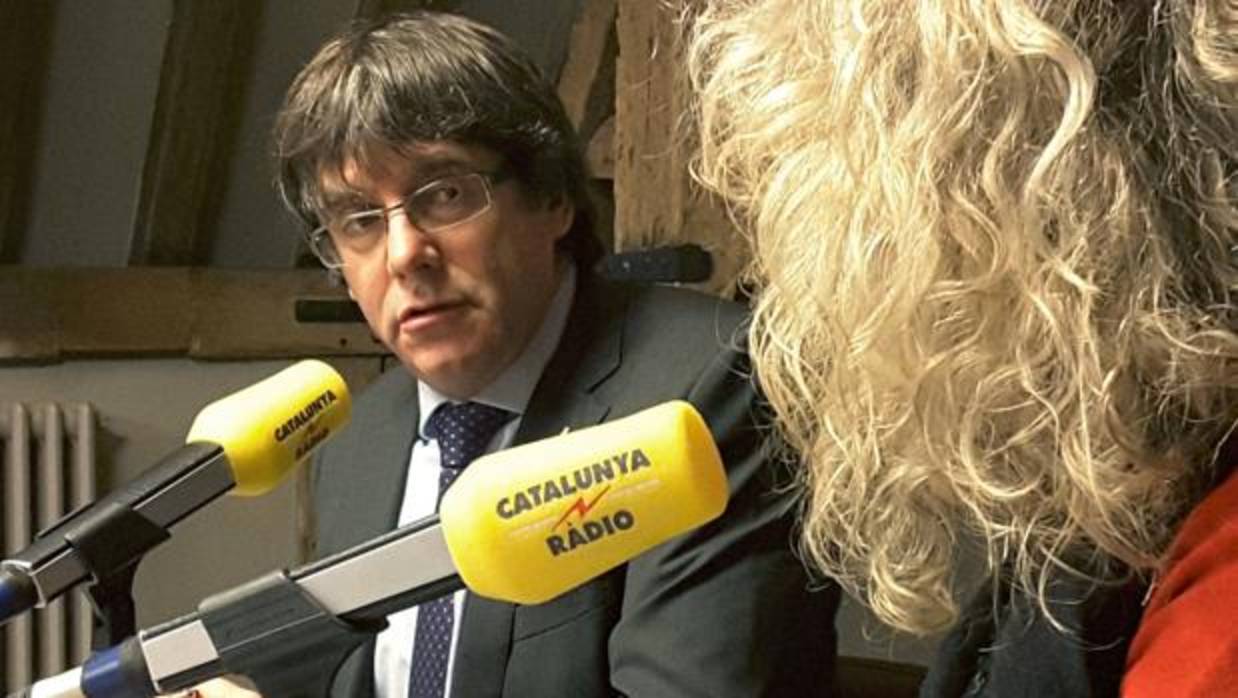 Carles Puigdemont, durante la entrevista