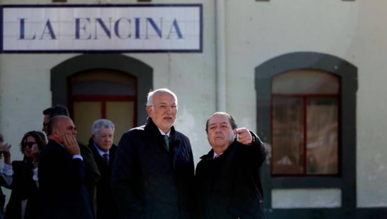 Imagen de Juan Roig y Vicente Boluda tomada este lunes en La Encina