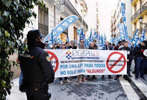 Imagen de la manifestación de Policías Locales