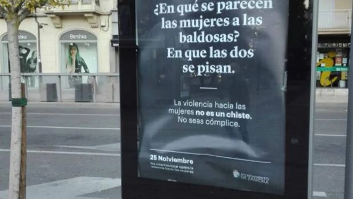 Uno de los mensajes que se pueden ver estos días en las calles de Palencia